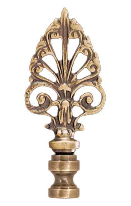 3 3/8" Finial w/Antique Brass Finish