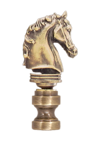 2 1/4" Antique Brass Knight Finial
