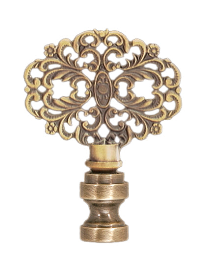 2 3/8" Die Cast Antique Brass Finial