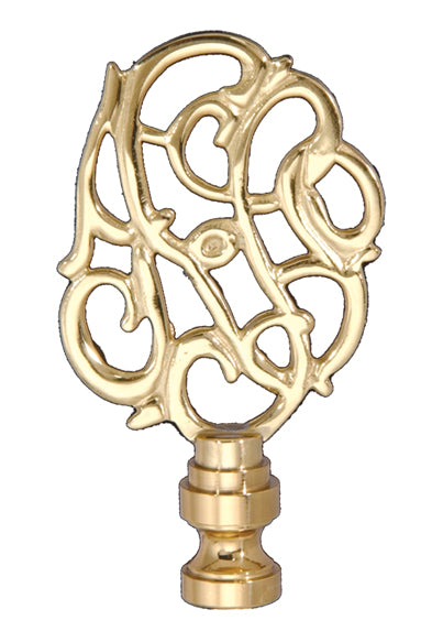 3-1/8" Die Cast Brass Finial, Tap 1/4-27F