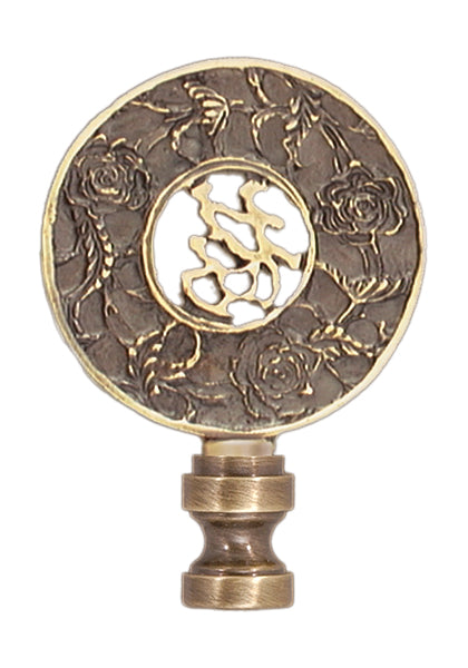 2 13/16" Antique Brass Oriental Finial