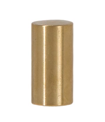 Drum Style Brass Lamp Finial - Unfinished Brass, 1" ht.