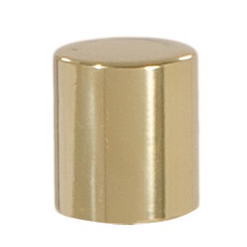 Drum Style Brass Lamp Finial - Polished and Lacq., 1" ht.