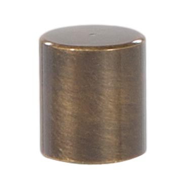 Drum Style Brass Lamp Finial - Antique Brass Finish, 1" ht.