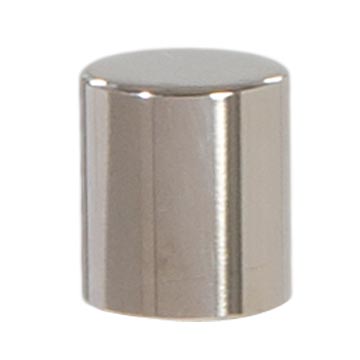 Drum Style Brass Lamp Finial - Polished Nickel Finish, 1" ht.