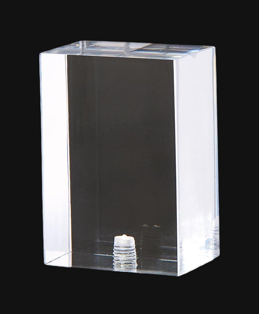Acrylic Rectangular Cube Lamp Finial, 2 1/8" ht.
