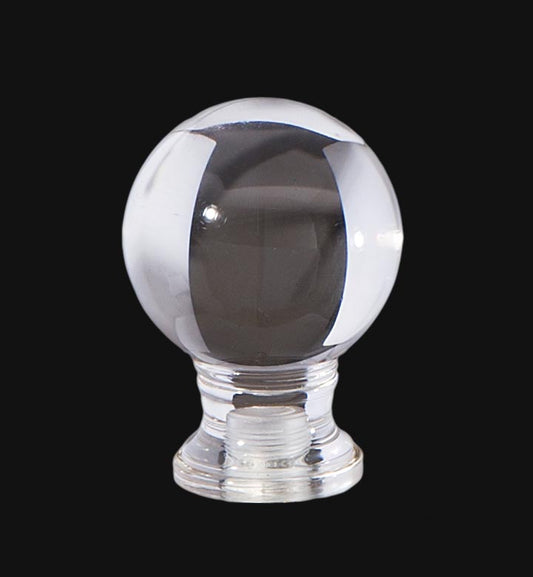 Clear Acrylic Ball Finial, 1 5/8" ht.