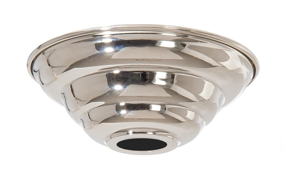 5 Inch Diameter Polished Nickel Finish Spun Brass Bee-Hive Shape Canopy