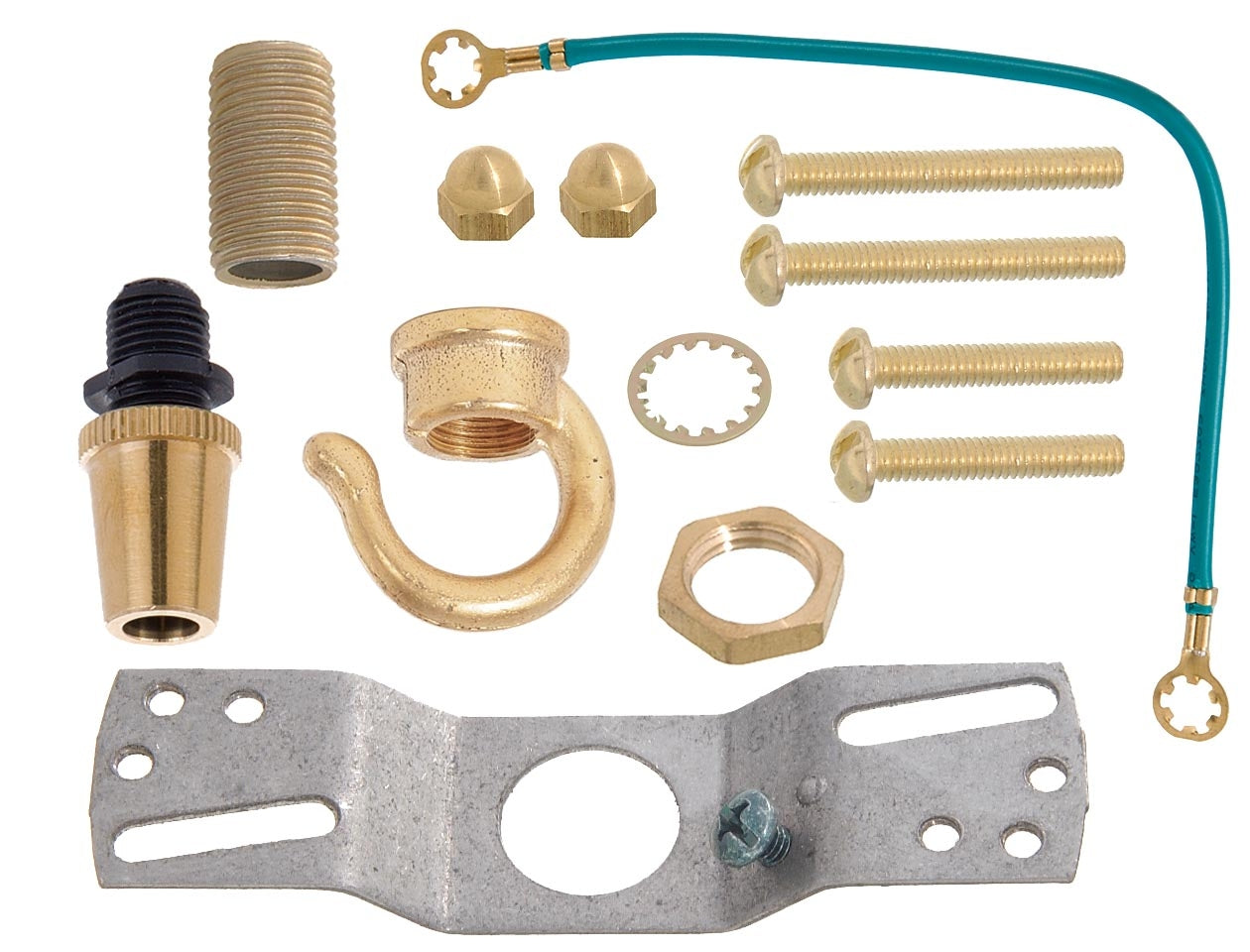 5-1/4 Inch Diameter Versatile Unfinished Brass Ceiling Canopy with Hardware Kit