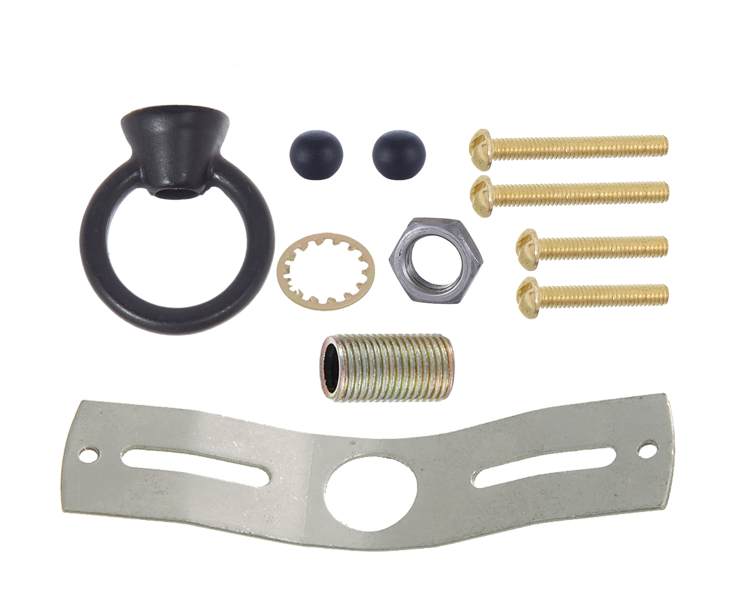 6-9/16 Inch Diameter Satin Black Steel Canopy with Hardware Kit