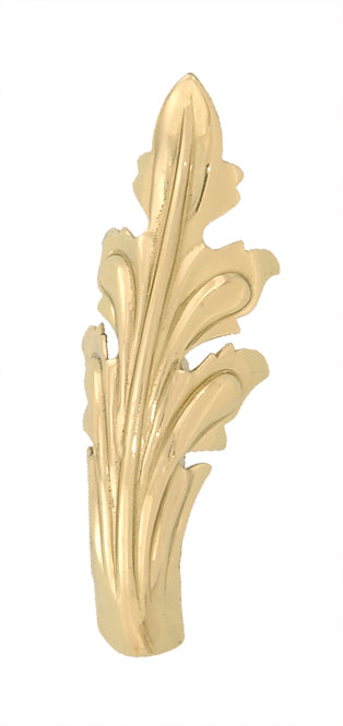 Stamped Brass Leaf, 3 3/8" ht.