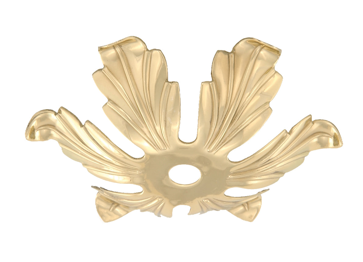 Stamped Brass Bobesche, 4" dia.