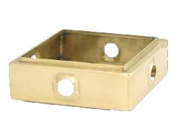 Unfinished Brass, 3" Square Center Ring with 2 Arm Holes