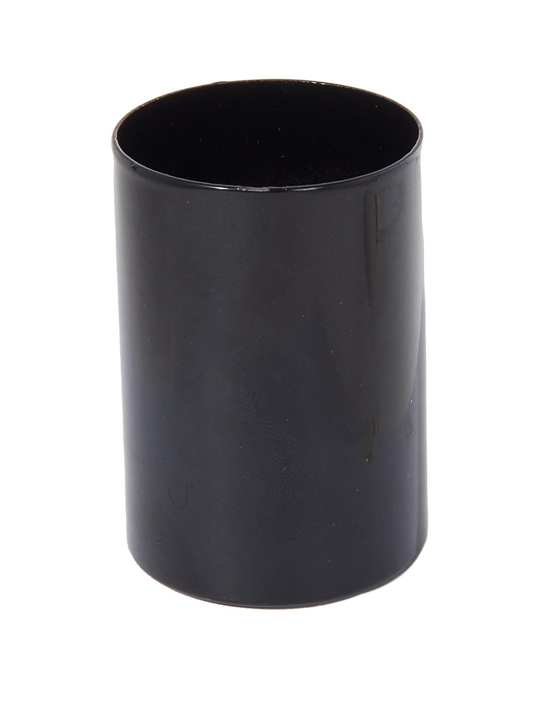  2-1/2 Inch Tall Gloss Black Steel Lamp Socket Cup