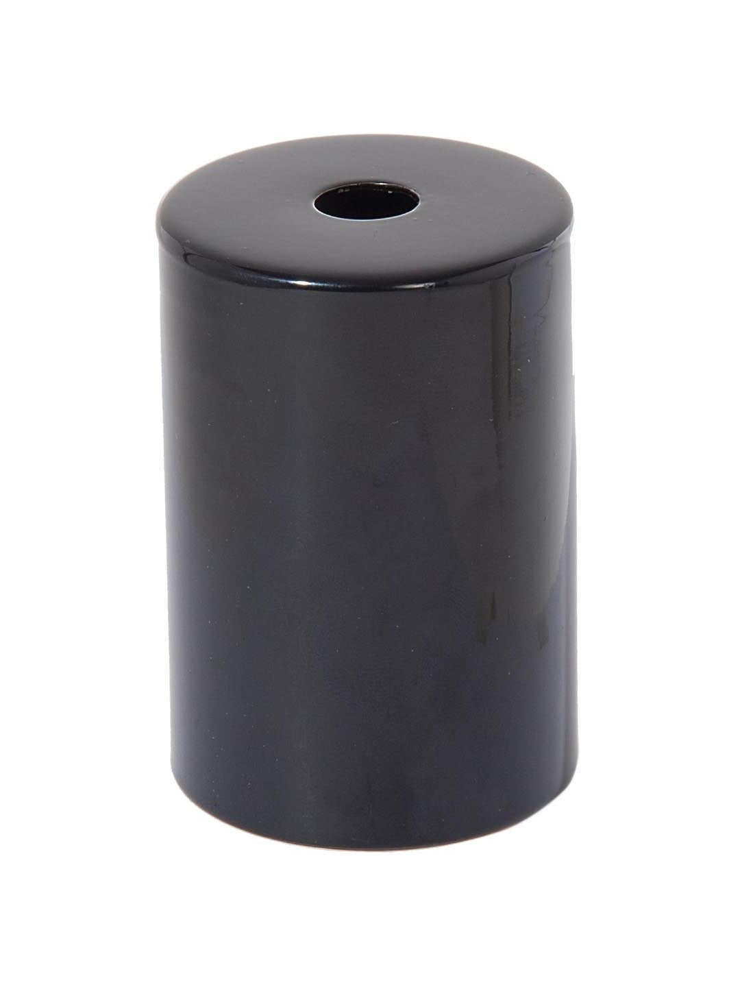 Glossy Black Finish Steel E-26 Lamp Socket Cup COMPLETE with Socket and Mounting Hardware