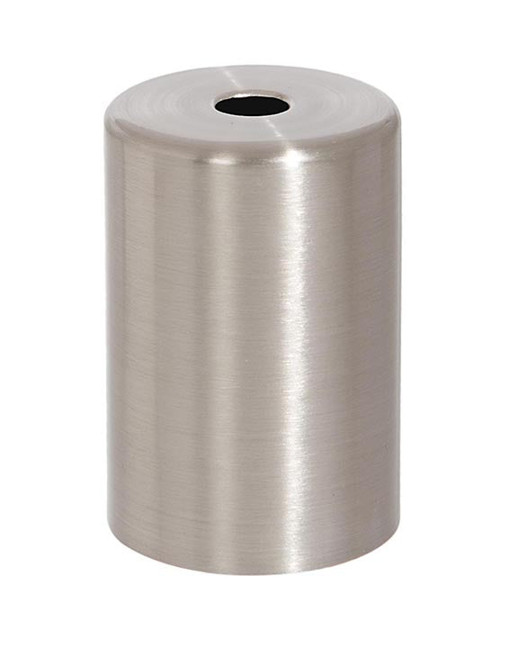 2 1/2" Tall, 1.72" O.D. Steel Lamp Socket Cup, Satin Nickel Finish