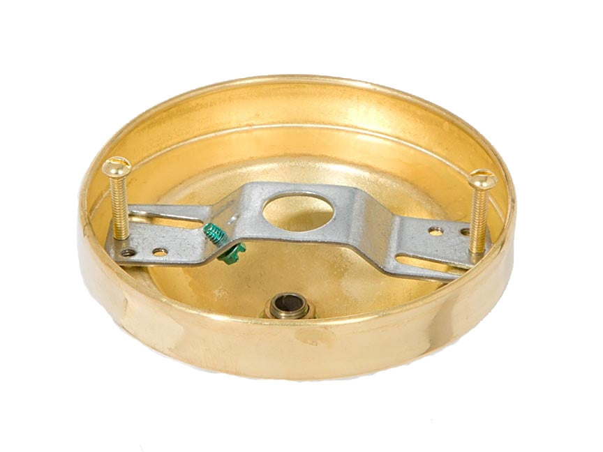 Deep Dome Shape Unfinished Brass Canopy & hardware kit with matching finish