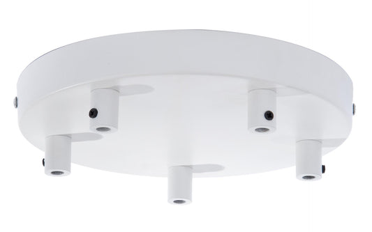 5-Port Lighting Fixture Canopy Kit with White Finish