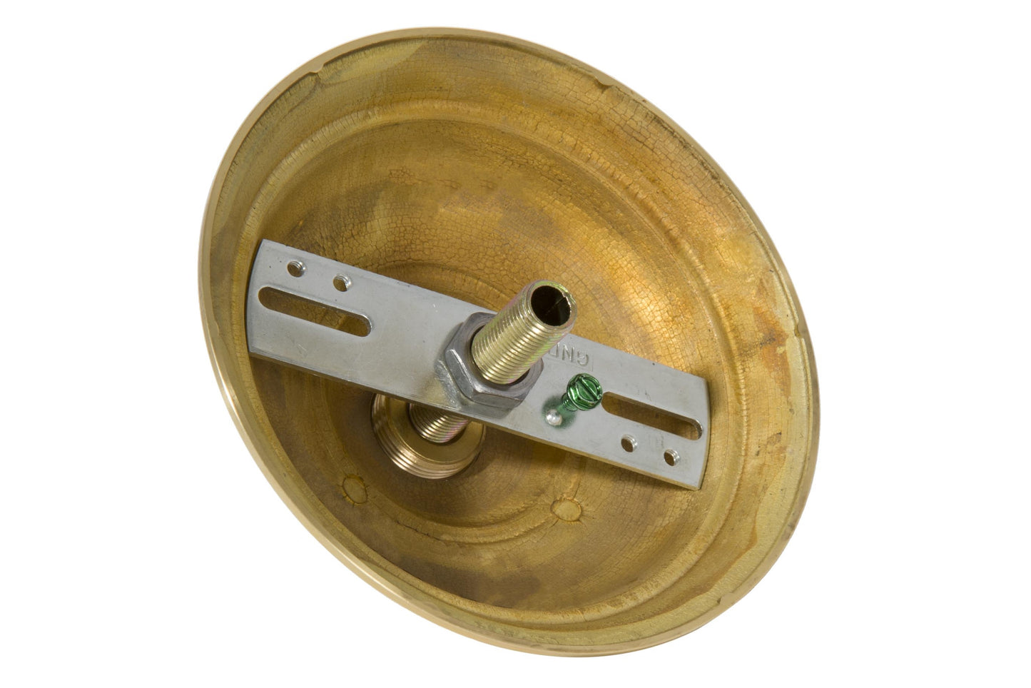 5-1/2 Inch Diameter Unfinished Brass Die Cast Canopy with Hardware Kit