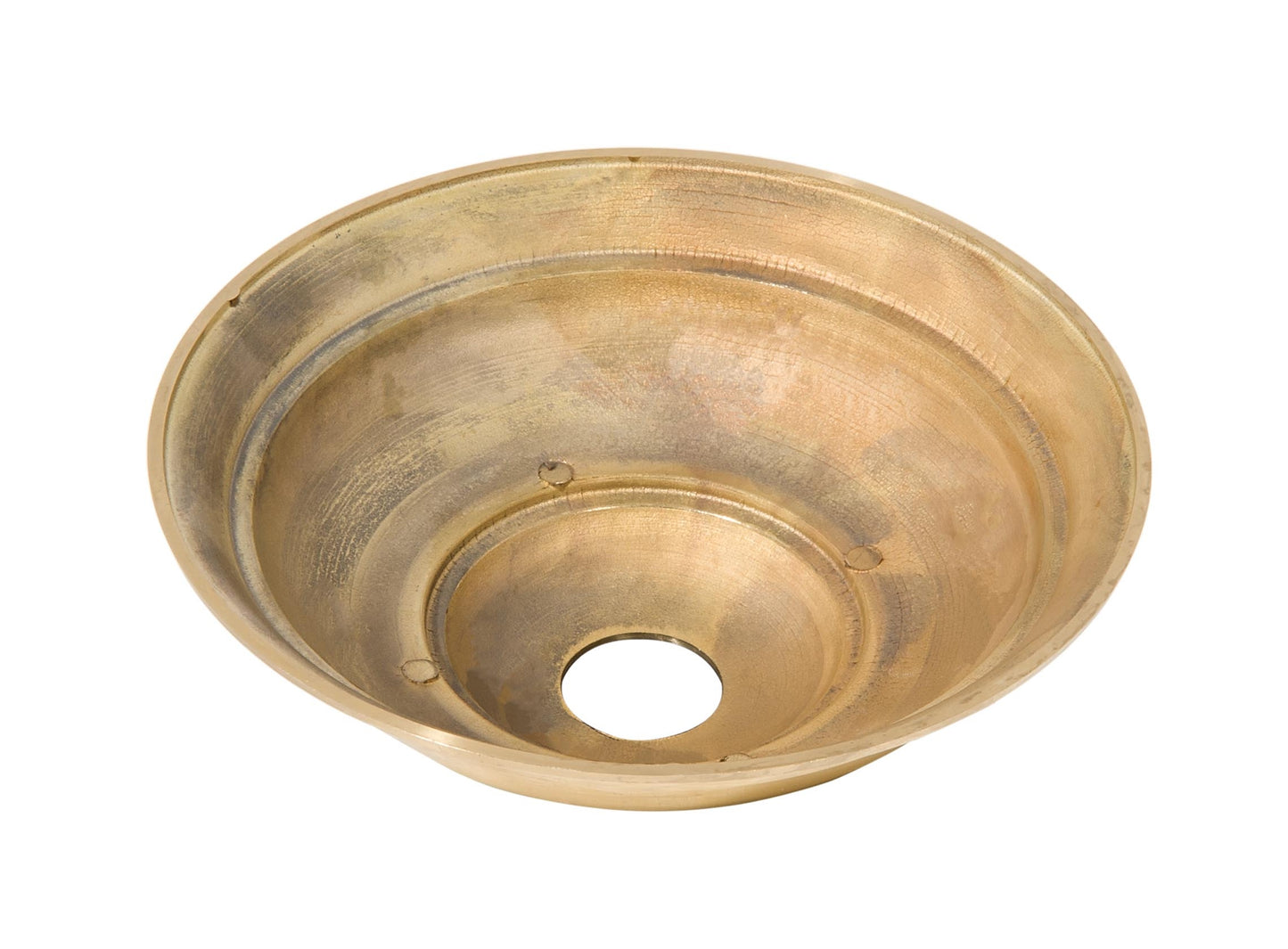 6-1/4 Inch Diameter Unfinished Brass Die Cast Lamp Canopy, Choice of Screw Collar Hole Size