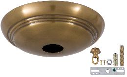 Antique Brass Solid Spun Brass Ribbed Canopy Kits