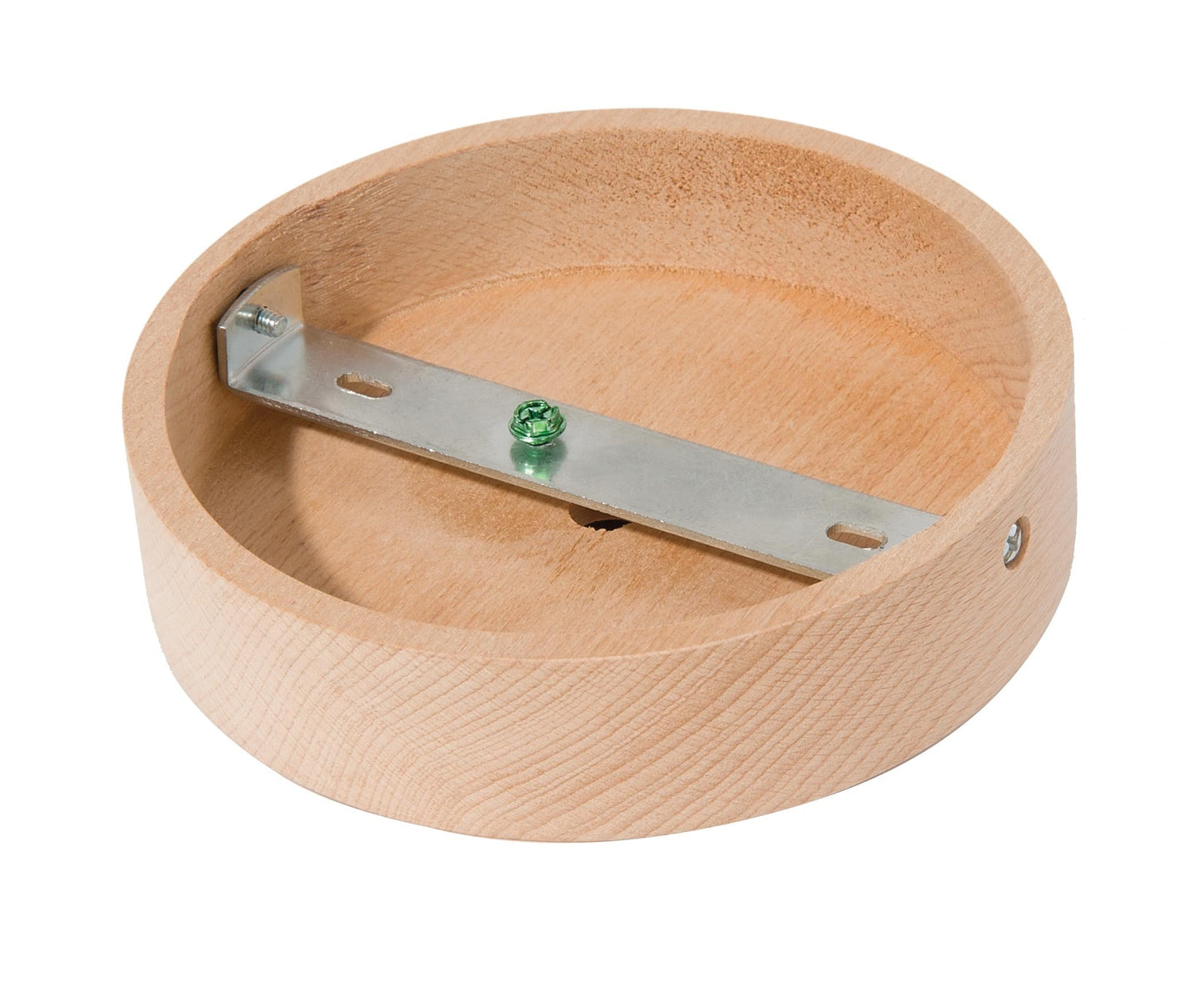 5 3/8" Dia. Round Beech Wood Canopy With 7/16" Center Hole & Hardware Kit, Unfinished