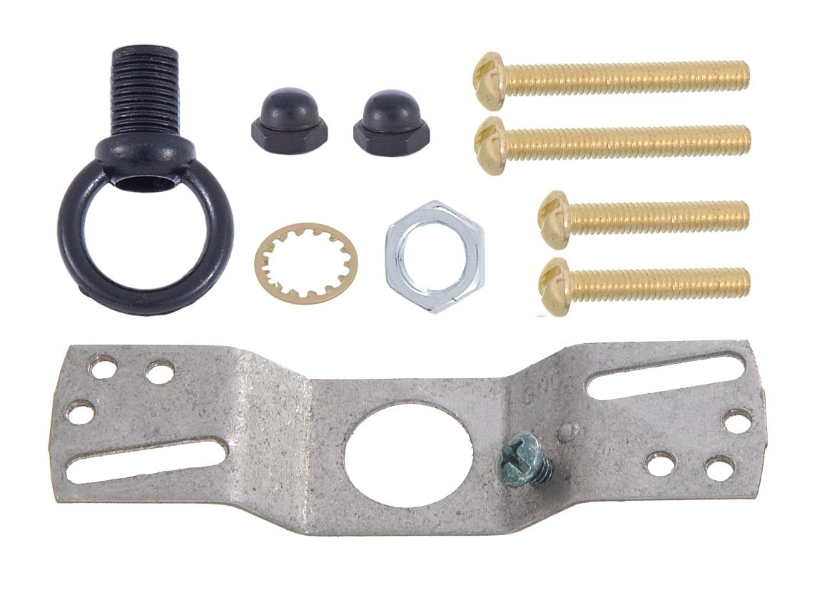 5" Dia. Black Gloss Canopy & Hardware Kit, 1/8 IP Slip, Matching Finish