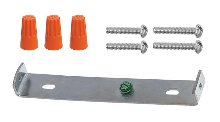 3-Port Lighting Fixture Canopy Kit w/Flat Black Finish, 6" dia.