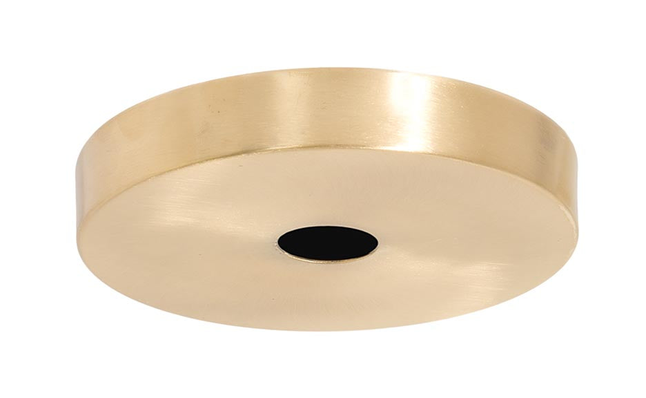 5-1/8 Inch Outside Diameter Satin Brass Finish Brass Disk Shaped Canopy