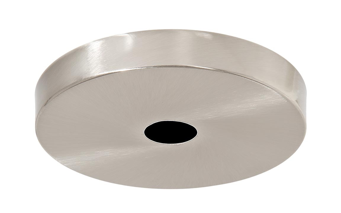 5-1/8 Inch Outside Diameter Satin Nickel Finish Steel Disk Shaped Canopy
