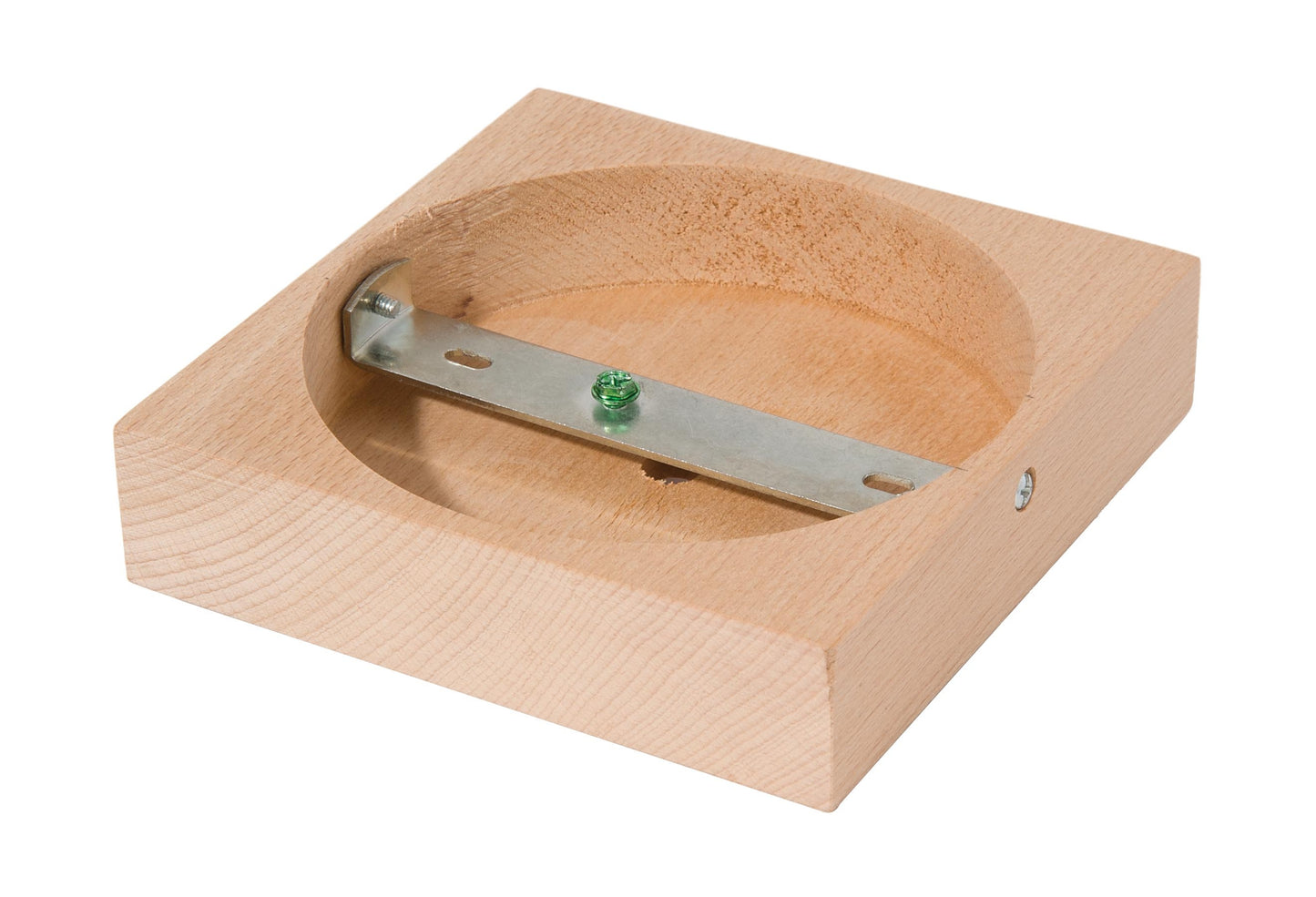 5-3/8" Wide Square Beech Wood Canopy & Hardware Kit, 7/16" Center Hole, Unfinished