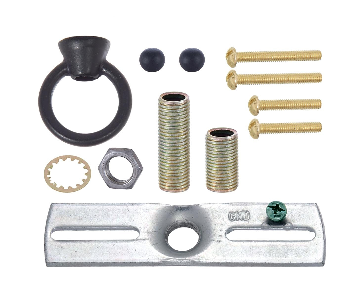 5 Inch Square Satin Black Cast Iron Canopy with Hardware Kit