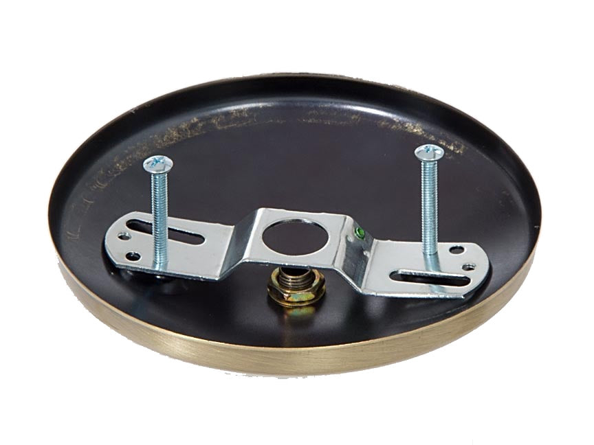 5" Antique Brass Finish, Modern Shallow Design Fixture Canopy Kit