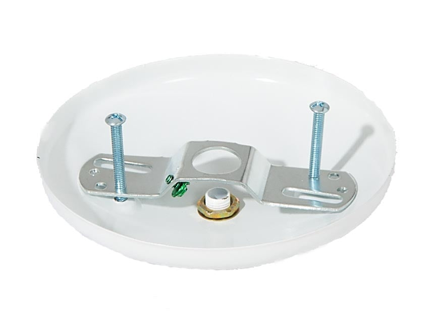 5" White Finish, Modern Shallow Design Fixture Canopy Kit