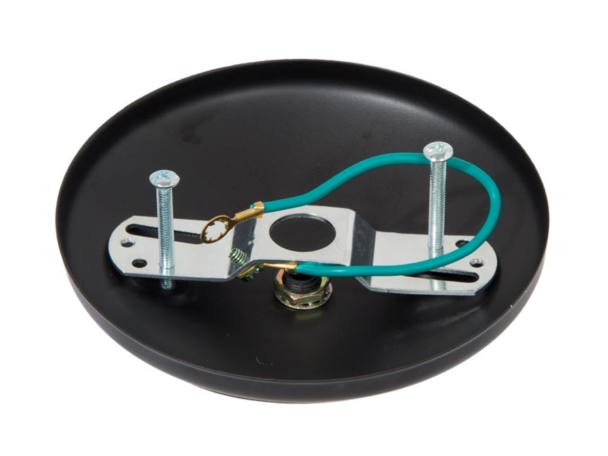 5" Black Finish Steel, Modern Fixture Canopy Kit w/Cord Grip Bushing