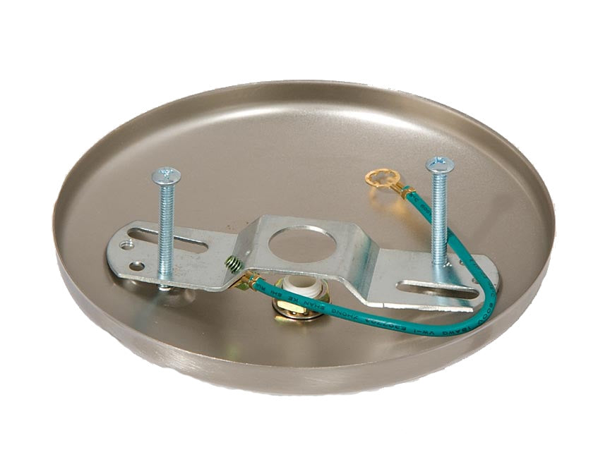 5" Satin Nickel Finished Steel, Modern Fixture Canopy Kit w/Cord Grip Bushing