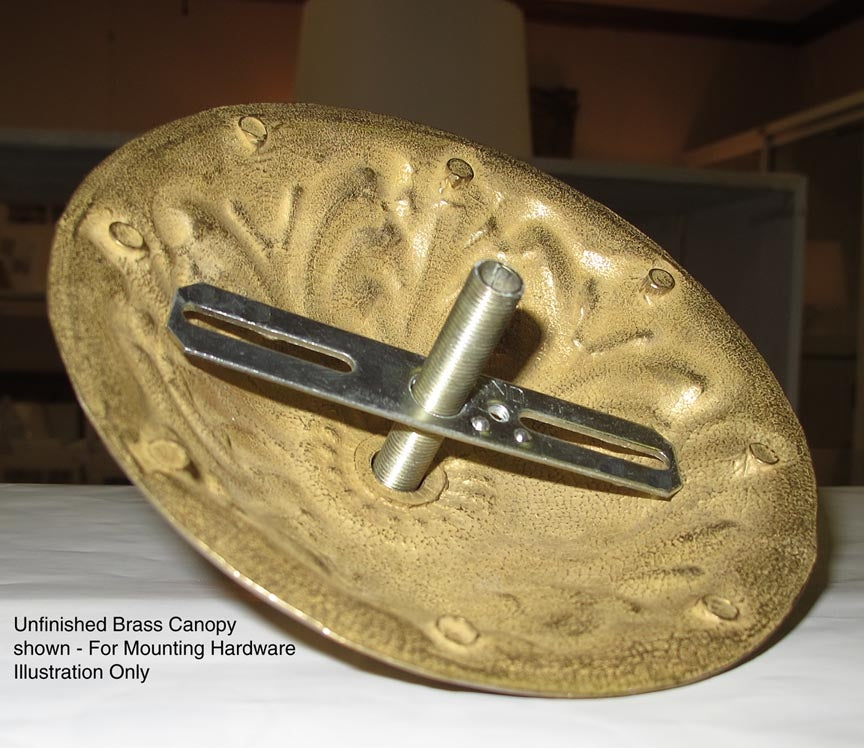5 1/2 Inch Diameter Fine, Die Cast Brass Ceiling Canopy Kits