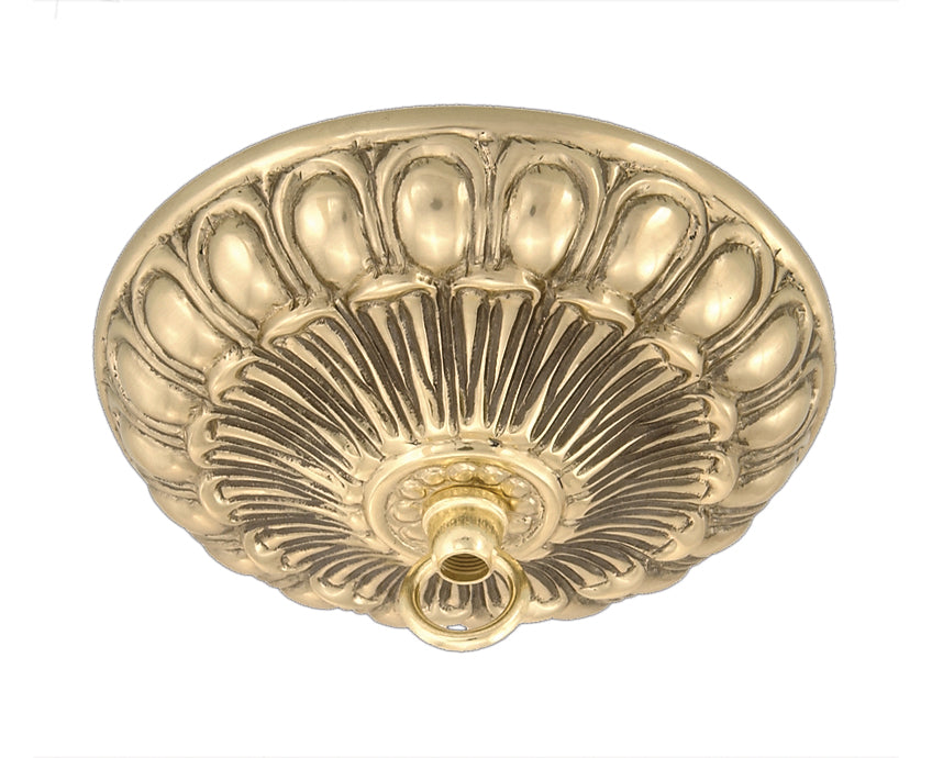 Cast Brass Canopy w/Polished Brass Finish and Mounting Hardware
