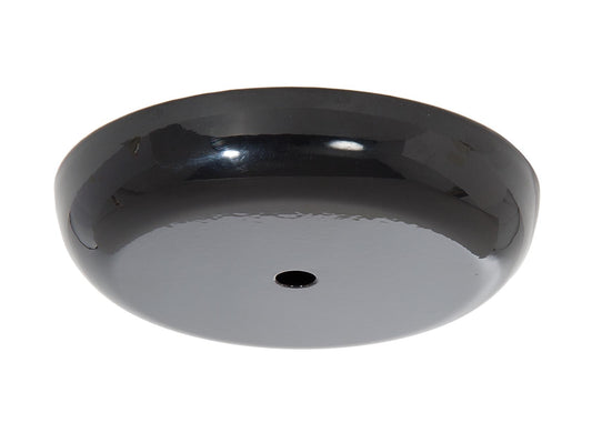 5-1/8 Inch Diameter Glossy Black Finish Steel Ceiling Canopy, 1/8IP Slip