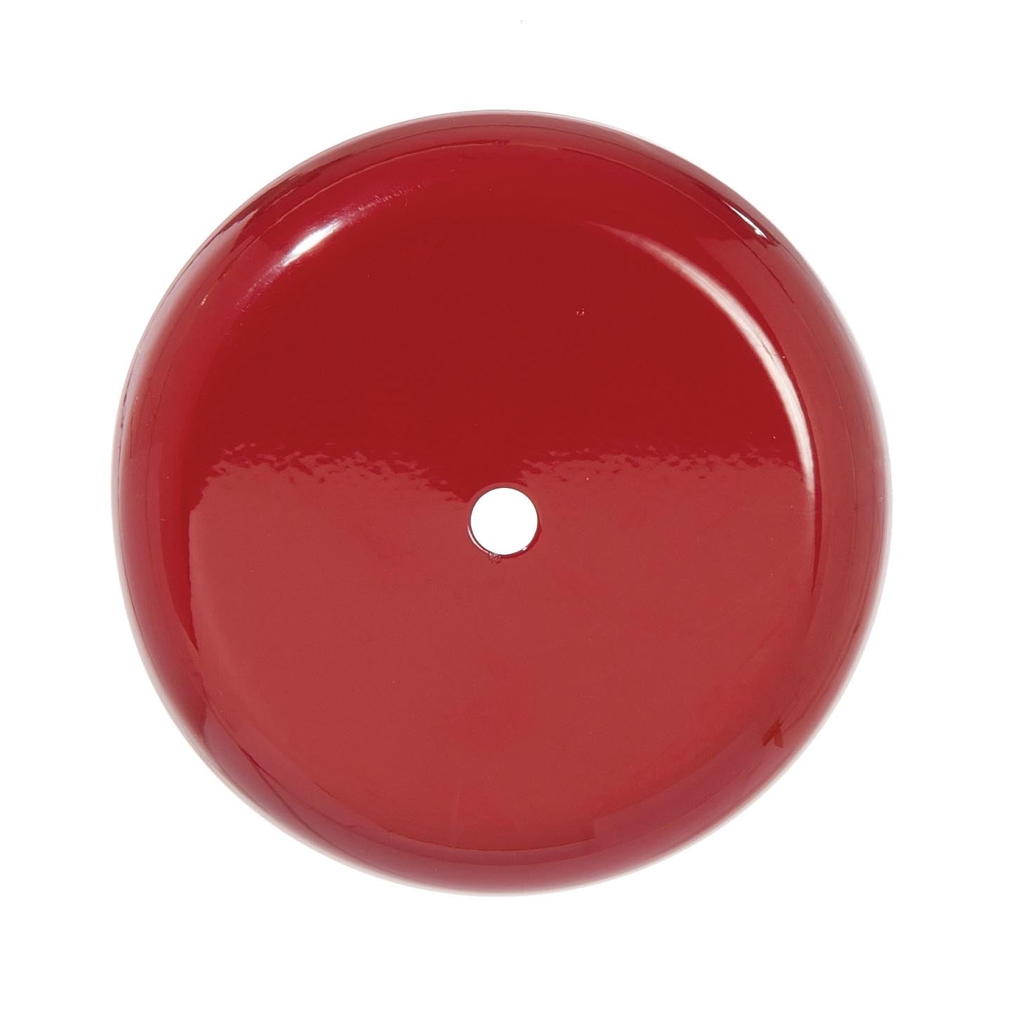 5-1/8 Inch Diameter Glossy Red Finish Steel Ceiling Canopy, 1/8IP Slip