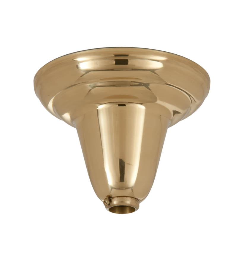 Polished Brass Fixture Canopy, 3/4" Tube