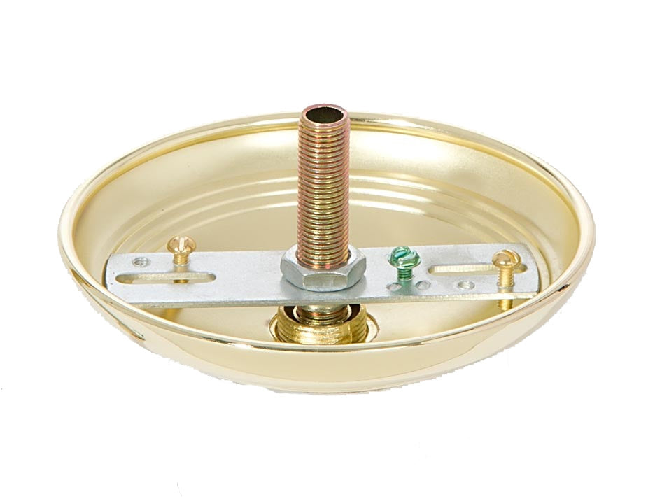 Polished Brass Screw Collar Ribbed Canopy Kits