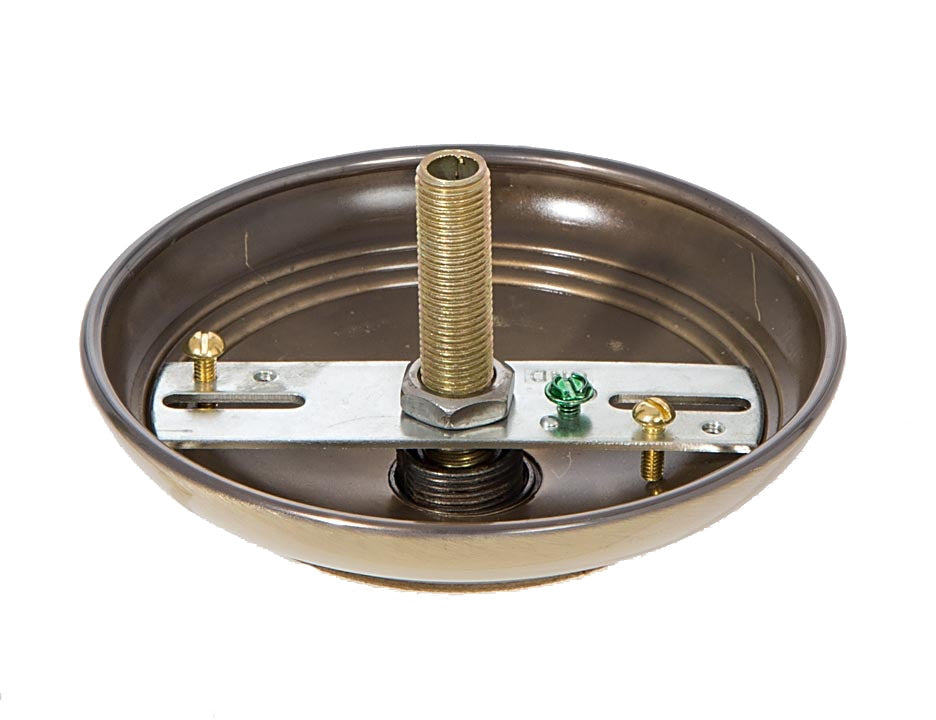 Antique Brass Screw Collar Ribbed Canopy Kits