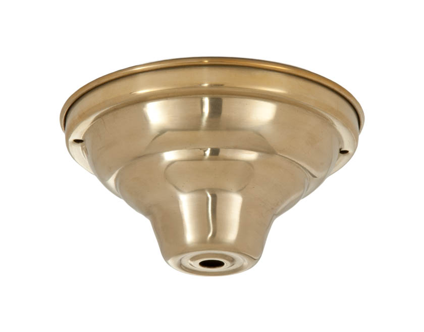 Unfinished Brass Fixture Canopy, 5 1/4" dia.