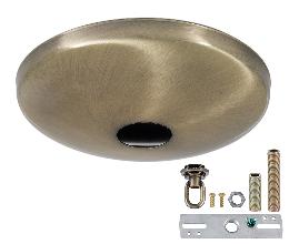 Antique Brass Finish, Modern Ceiling Canopy & Canopy Kit