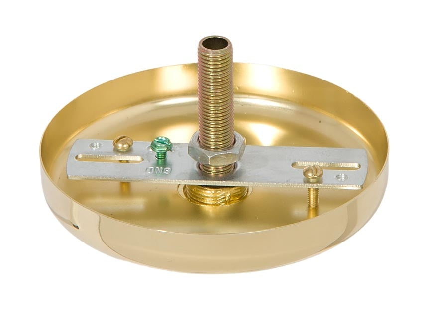 Brass Plated Plain Rounded Ceiling Canopy Or Canopy Kit