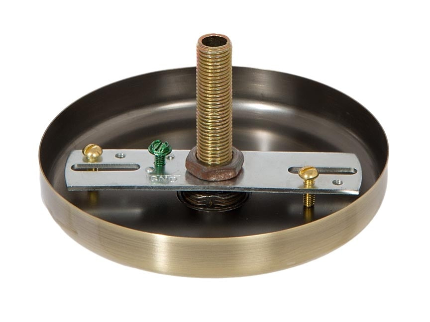 Antique Brass Finsh, Plain Rounded Ceiling Canopy Or Canopy Kit