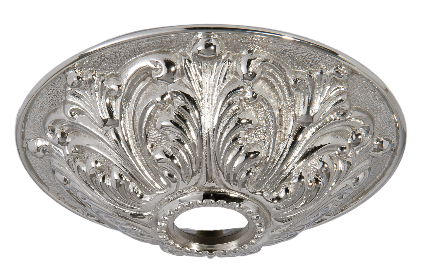 Nickel Plated Finish Cast Brass Screw Collar Canopy