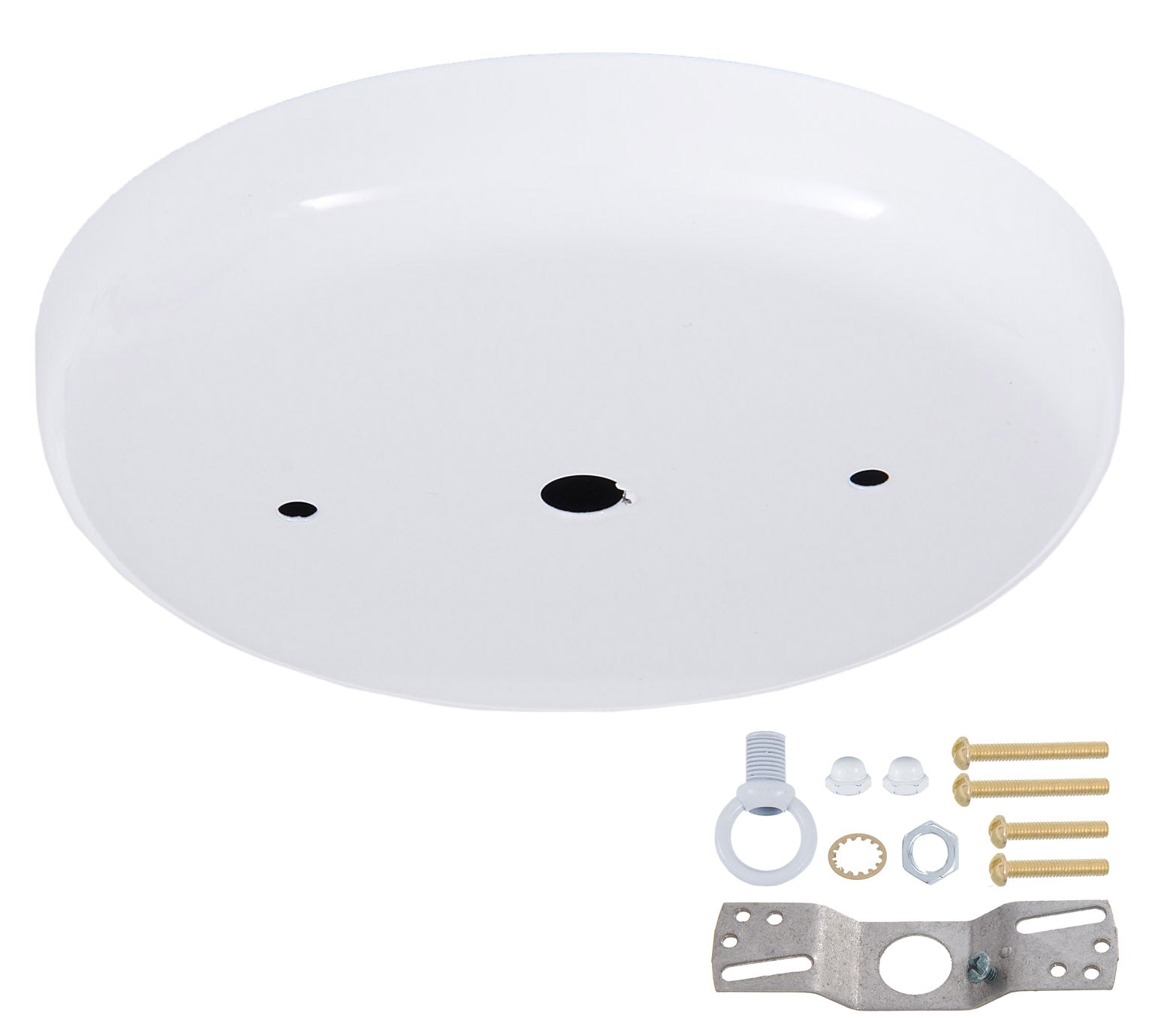 5 1/4 Inch Steel Canopy Kit with White Finish