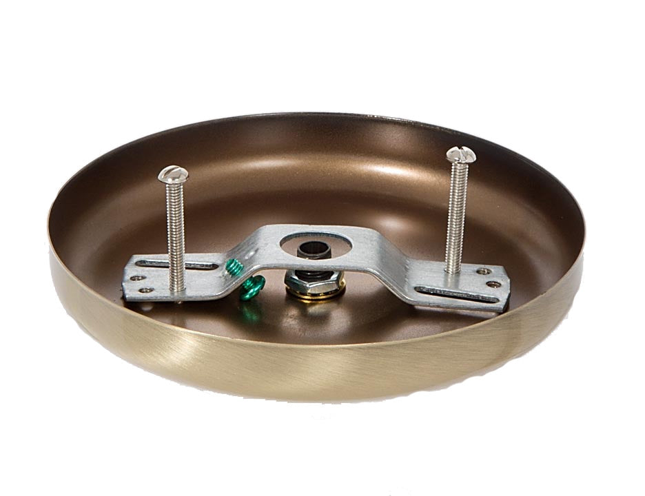 5 1/4 Inch Steel Canopy Kit with Antique Brass Finish